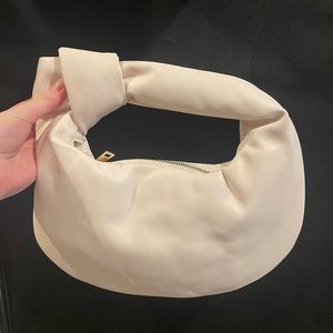 Melie Bianco Alexandra Top Handle Bag in Cream